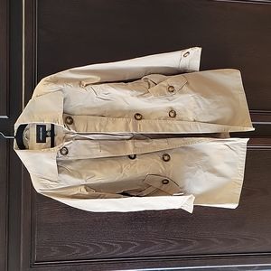 Khaki London Fog Windbreaker Trench Raincoat